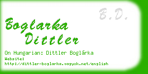 boglarka dittler business card